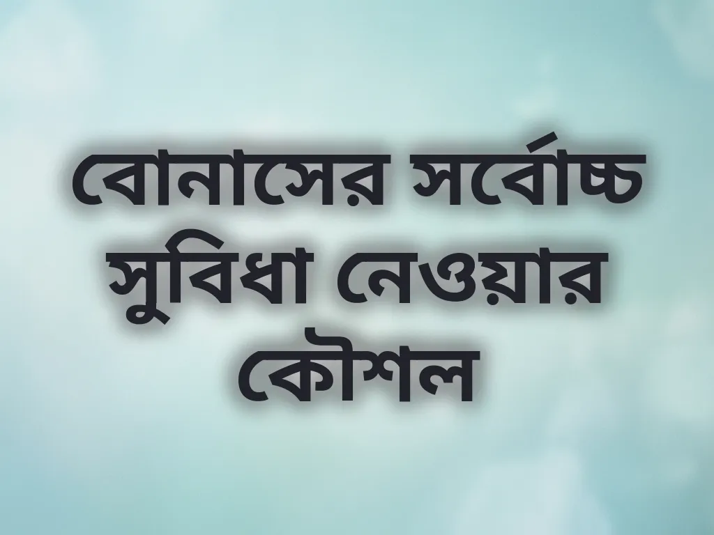বোনাসের সর্বোচ্চ সুবিধা